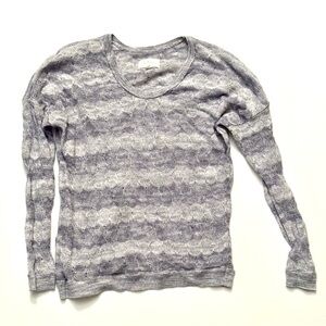 Lou & Grey Long Sleeved Laced Knit Top Women XS Girls M/L